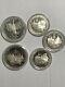 Lot Of (5)- 1977 Ussr Silver Olympic Series Coins (3)5 & (2)10 Rubles