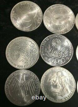 Lot of 15 1972 Munich Olympics German 10 Mark Olympic Coins