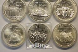 (Lot of 16) 1976 Canadian/Montreal XXI Olympics Comm. SILVER Coins, Uncirculated