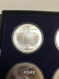 MONTREAL CANADA 1976 OLYMPICS COIN SET 4 1974 UNC COINS sterling silver