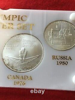 Master Set of Olympic Coins, Mexico, Germany, Canada, Russia