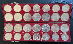 Mint Silver Coin Set 1976 Canada Olympics 28 coins in original box