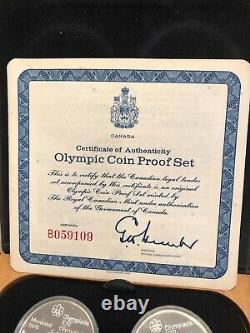 Montreal 1976 Olympic 4 Sterling Coins Issued in1973 by the Royal Canadian Mint