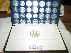 Montreal 1976 Olympic silver coins. Complete set