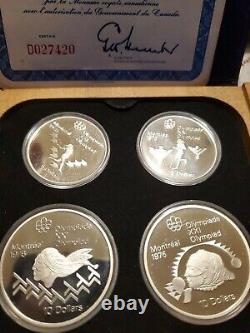 Montreal Canada 1976 Olympics Proof Coin Set (4 Silver Coins)
