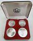 Montreal Canada Olympic 1976 Sterling Silver Coins Issued 1973, Set Of 4 Unc