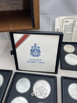 Montreal Canada Olympic Games 1976 (28 Silver Coins) Box (14X $5) (14X $10)