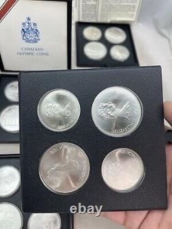 Montreal Canada Olympic Games 1976 (28 Silver Coins) Box (14X $5) (14X $10)