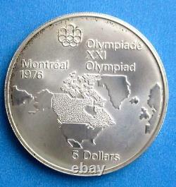 Montreal Olympic 1976 Sterling Silver Coins Issued 1973, Set of 4 Uncirculated
