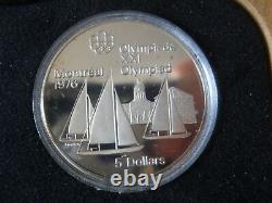 Montreal Olympic Coins 1976, 2 X $10 Coins And 2 X $5 Coins In Case