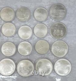 Montreal Olympics 1973-1976 Canada 28 coin Silver BU set