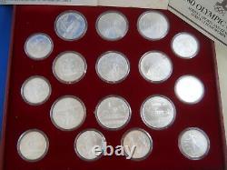 Moscow 1980 Olympics 28 Silver Coin Set In Case