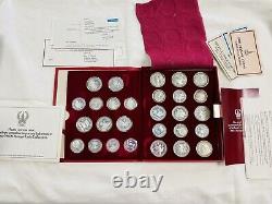 Moscow, Russia 1980 Olympic Proof Silver 28 Coin Set- Original Box/Papers