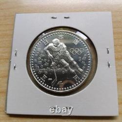 Nagano Olympics Memorial Silver Coin Hockey Antelope 1998