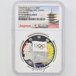 New 2020 Japan Tokyo Olympic Games Commemoration 1000 Yen Silver NGC PF 70 UC