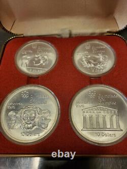 New Listing 1976 Proof Silver Canadian Montreal Olympic Games Set -4 Coin Set