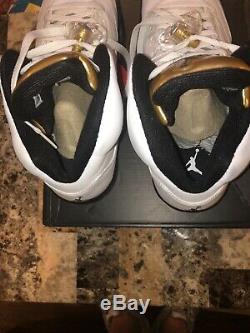 Nike Air Jordan 5 V Retro Olympic White Gold Medal Black Size 13 136027-133