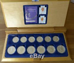 Norway Lillehammer Winter Olympics 1994 Silver proof Set All 50 and 100 kr coins
