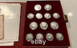 Olympic Games Complete 28 Coin Silver Proof Set OGP F4519 Moscow Russia