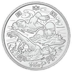 Olympic Games Tokyo 2020 1000 Yen Commemorative Silver Proof Coin Aquatics