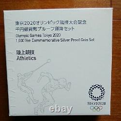 Olympic Paralympics Tokyo 2020 Thousand Yen Silver Coin Proof Currency Set of 4