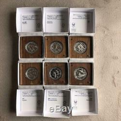 Olympic Paralympics Tokyo 2020 Thousand Yen Silver Coin Proof Currency Set of 6