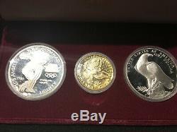 Olympic Three Coin PF Set With$10 Gold, 1984 Silver $ & 1983 Discus Dollar No COA
