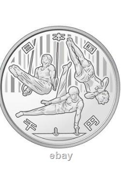 Pre Order Japan 2020 Olympic Tokyo 1000 Yen Silver Gymnastic Proof Coin