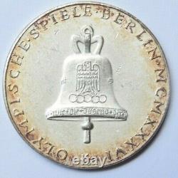 RARE 1936 German Silver Coin/Medallion/Medal Berlin Olympics 1936 Third Reich