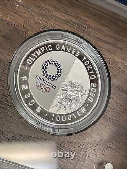 RARE Japan 2020 Olympic Paralympic Game Tokyo 1000 Yen Silver Proof Coin Set 6pc