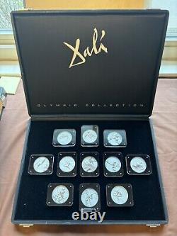 RARE Vintage Dali 1984 Olympic. 999 Silver Coin Set (11)