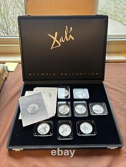 RARE Vintage Dali 1984 Olympic. 999 Silver Coin Set (11)