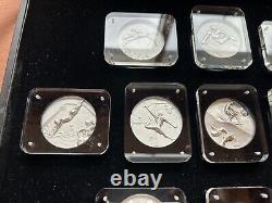 RARE Vintage Dali 1984 Olympic. 999 Silver Coin Set (11)