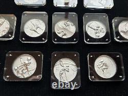 RARE Vintage Dali 1984 Olympic. 999 Silver Coin Set (11)