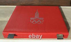 RUSSIA 1980 Moscow Summer Olympics USSR Silver 28 Coins PROOF Encapsulated Set