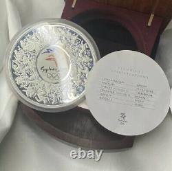 Rare, 1kg Solid Silver Huge 2000 Olympic Coin. 999 Pure Silver Bullion 1000g