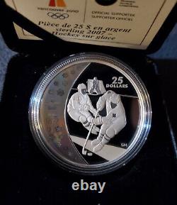 Rare 2007 Canada Olympic Ice Hockey Hologram Limited 25$ Proof Silver Coin