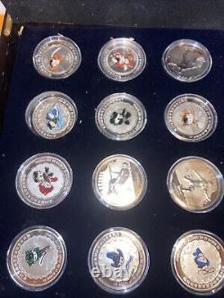 Rare 2008 Beijing Olympic Games 40 Coins Fuwa Mascots Anime Silver Plated Set ++