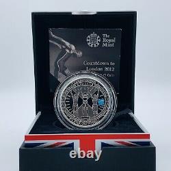 Rare 2012 RM London Olympic Games Countdown Piedfort Silver Proof 2012 £5 Coin