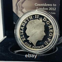 Rare 2012 Royal Mint London Olympic Games Countdown Silver Proof 2012 £5 Coin