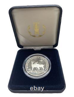 Rare Kazakhstan Silver Coins Balkhash Tiger? Gazelle? Olympics 1 Oz Proof