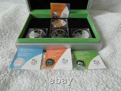 Rare Silver Set Of Rio 2016 Olympic Games Coins