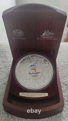 Royal Australian Perth Mint Sydney 2000 Olympics 1kg Kilo $30 Silver Proof Coin