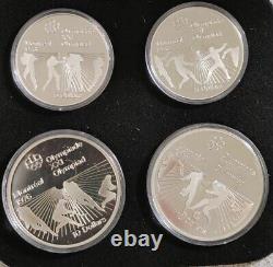 Royal Canadian Mint 1976 Montreal Olympics Silver Proof 4 Coins Set OGP