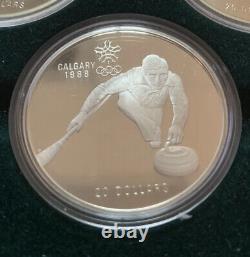 Royal Canadian Mint 1988 Olympics 11 Coin Set, Silver and Gold
