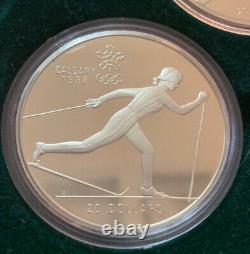 Royal Canadian Mint 1988 Olympics 11 Coin Set, Silver and Gold