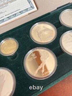 Royal canadian mint olympic coin set 1988 silver GOLD $20 $100 (#142) RARE 1987