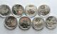 Russia 1980 Moscow Olympics 10 Rouble Silver Bu Coins. Lot Of 8
