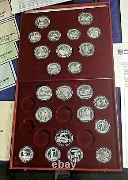 Russia USSR 1980 Moscow Olympics 17 Oz Silver 23 COIN GEM Proof Set +BOX &COA