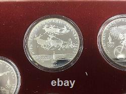 Russia USSR 1980 Moscow Olympics 17 Oz Silver 23 COIN GEM Proof Set +BOX &COA